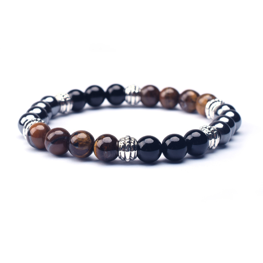 Black Stone - Hematite - Tiger Eye